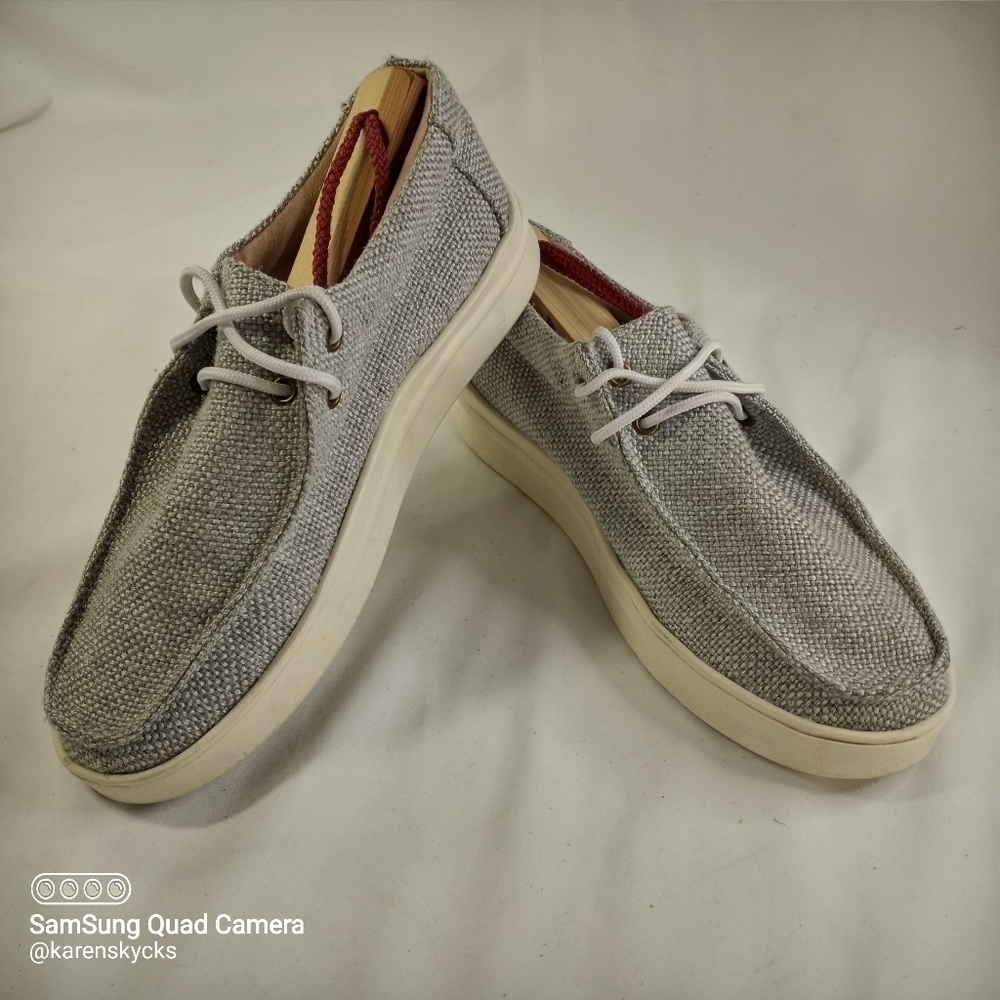 𝅺mks Sz 36/7 Gray Canvas Loafers